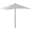 VERDELOOK | Ombrellone in Legno a Carrucola, Telo Rettangolare 3x2 m, Ecrù, Arredo Esterni Giardino, Balcone e Terrazzo