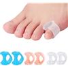 SULIUDAJI Separatori per dita dei piedi,6 Pcs Protezione Dito del Piede, Separatore Dita Piedi Mignolo Silicone,Piccoli Raddrizzatori a Martello per Dita Storte, Alleviano lo Sfregamento e L'attrito