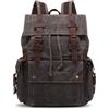 FANDARE Unisex Zaino Uomo/Donna Zaino scuola Zaino da viaggio, Universita Borse a Zaino, Adolescente Tela Borsa Tracolla Verde