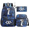 Generic Zaino scolastico leggero 3 pezzi con borsa a tracolla e astuccio, per adolescenti(B)