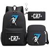 Generic Zaino scolastico leggero 3 pezzi con borsa a tracolla e astuccio, per adolescenti(J)