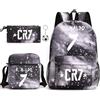 Generic Zaino scolastico leggero 3 pezzi con borsa a tracolla e astuccio, per adolescenti(U)