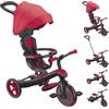 Globber - Triciclo Explorer 4 in 1 - Triciclo evolutivo e drenante per bambini dai 10 mesi ai 5 anni, rosso