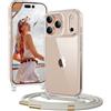 OLEPHY Trasparente Cover con Cordino per iPhone 17 Pro Max 6,9'', Beige
