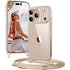 OLEPHY Trasparente Cover con Cordino per iPhone 17 Pro Max 6,9'', D'oro
