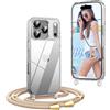 OLEPHY Trasparente Cover con Cordino per iPhone 17 Pro 6,3'', Yellow