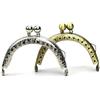 UDHSNJZG Chiusura Clic Clac per Borse 10 Pezzi 6,5 Cm Bronzo Antico Argento Telaio della Borsa in Metallo Moneta Bacio Chiusura Maniglia Fai da Te Accessori Hardware(Mix Color)