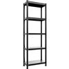 BOUDECH Titan S - Scaffale Modulare 5 Ripiani 60x30xH180 cm per Casa Officina Garage in Resina Nero