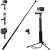 Vvhooy allungabile selfie stick con universale mini treppiede e adattatore per GoPro Hero 5/Xiaomi Yi/Akaso/Apeman/campark-occhiali/Dbpower/Fitfort sport Action Camera e più (94 cm)