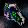 OPAL EMPIRE Opale Nero Etiopico Naturale, Opale Fire Grezzo, 6 Carati 15x12 mm