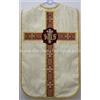 The Church Shoppe Veste Chasuble Fiddleback In Oro Metallico E Set Di Messa Con FODERA In Feltro
