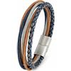 Simaru Bracciale in pelle realizzato in Germania per donne e uomini, bracciale in vera pelle con chiusura in acciaio inox, sorpresa perfetta per il mio grande amore, 3XL - Handgelenkumfang von 21-22cm