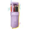 Generico TINTA UNITA Astuccio Rotolo Completo di 24 pastelli + 1 matita - rotolo colore LILLA