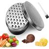 Heatigo Grattugia per formaggio con contenitore, grattugia da cucina con coperchio di 2 dimensioni, trituratore per formaggio, tritatutto per verdure, tritatutto per zenzero, grattugia per cioccolato (nero)