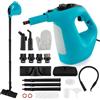 RELAX4LIFE Pulitore a Vapore Portatile 1400 W, Pistola a Vapore con Serbatoio Acqua da 400 ML con Blocco di Sicurezza per Bambini, 14 Accessori e Tempo di Utilizzo Illimitato, Senza Chimici (BLU)