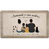 Markotex Zerbino Personalizzato 39x68 cm - Tappeto ingresso Esterno/Interno con Nome, Testo, Antiscivolo, Ultra Assorbente, Lavabile in Lavatrice, Fondo in Gomma Naturale (Pietra Beige, Famiglia 1)