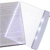 Generico Lampada da lettura a LED per libri - Illuminazione laterale piatta da 17 cm con clip | Lampada da libro portatile facile da vedere | Pannello luminoso uniforme per scrivania da, comodino, viaggi