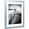 rahmengalerie24 Cornice portafoto Alice con passepartout e vetro acrilico, colore blu, cornice 80 x 100 cm, dimensioni immagine 60 x 80 cm