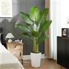 Keeplush Artificiale Uccello del Paradiso 180cm Alta con Vaso Bianco, Piante Finte da Interno Grandi Finta con 10 Foglie, Albero Banano Artificiale Per Interni Esterno Soggiorno Ufficio Giardino Dec