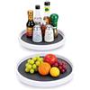 COM-FOUR® 2x organizer girevoli antiscivolo (25 & 30 cm), Vassoio rotante | cucina - bagno - Risparmia spazio e resta organizzato