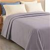 L'ANTICO ARCOLAIO - Copriletto Singolo Cotone Estivo Leggero 100% Cotone Piquet Traspirante, Coperta Estiva Utilizzabile come Telo Copridivano Granfoulard per il Tuo Divano Color Grigio