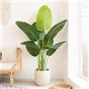 Keeplush Pianta Artificiale Uccello del Paradiso 120cm Alta, Piante Finte da Interno Grandi Finta con 9 Foglie Albero di Banano Artificiale Per Interni Esterno Soggiorno Ufficio Giardino Dec（1 PACK）