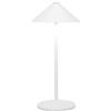 Zafferano, Lampada Pina L Desk, Lampada da Tavolo Portatile e Ricaricabile con Controllo Touch e con Testa Orientabile, Adatta per Salotto ed Esterni, Dimmer, 2200-3000 K, Altezza 55 cm, Colore Bianco