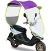 Generico - Parapioggia universale per moto, scooter e bicicletta, impermeabile, trasparente, con tesa lunga e supporto flessibile, viola, in poliestere