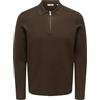 ONLY & SONS Onscooper Reg LS 12 - Polo a Mezza Zip Noos, Demitasse, XS