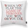 BL BELUM BELUM | Federa per cuscino 100% cotone 45 x 45 cm Modello Play Got A | Federa per cuscino Game of Thrones | Federa per cuscino tessuto Half Panama 100% cotone organico