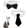 QLEUIFT 2 pcs Papillon Cane，Papillon per Cani e Gatti ，per Animali Domestici, Cane, Gatto,Papillon per Animali Domestici da Sposa Papillon Formale per Cuccioli Collare per Smoking, nero