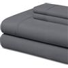 EasyCosy Set Lenzuola Matrimoniale 180x200 Microfibra Spazzolata Grigrio