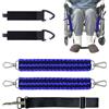 CHOYTONG Cinturina regolabile del poggiapiedi per sedie a rotelle con fibbie - Universal Foot Sling & Tissue Tape Support per anziani, feriti disabili (viola)