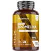 WeightWorld Bromelina Vegana, 180 Capsule (per 6 Mesi), 2500 GDU/g per Capsula, Solo 1 al Giorno, Estratta dall'Ananas, Bromelina Integratore Completamente Privo di Magnesio Stearato, Bromelain Priva di Additivi