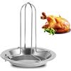 KOMUNJ Griglia per pollo in acciaio inox, per forno o barbecue, accessorio per arrosto per pollo