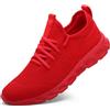 Damyuan Donna Scarpe da Running Ginnastica Camminata Sportive Trekking Tennis Trail Jogging Palestra Mesh Basket Sport Outdoor Fitness Sport Platform Sneakers Rosso 41 EU