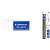 Staedtler Mars plastic 526 53 Gomma, 40 x 19 x 13 mm, Confezione da 3 & BK2D Matite HB, 2 pezzi