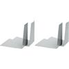 Alco-Albert 4304-29 - Fermalibri in metallo, 120 x 140 x 145 mm, a forma di cuneo, 1 paio, grigio (Confezione da 2)
