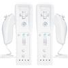 TechKen 2 Pcs Remote Controller for Wii, Remote Game Controllers Compatible with Wii Remote Nunchuck Replacement (White)