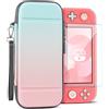 TNP Products TNP Custodia Portatile per Nintendo Switch Lite, Rosa Blu- Custodia Kawaii Carina da Viaggio, Borsa Protettiva per Ragazze con Proteggi Schermo, Supporto per 10 Cartucce di Gioco