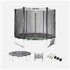 sweeek Trampolino 250cm con confezione di accessori, Verde