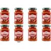 Italy Shop Service Tigullio Pesto con Pomodori Secchi e Pistacchi, 190 g, Confezione da 8, + portachiavi italy shop service