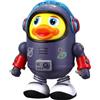 Générique Space Dancing Duck - Robot a 3 modalità di musica con LED colorate e sicure, giocattolo d' per bambini, giocattolo interattivo per ragazzi e ragazze, casa, interni ed esterni
