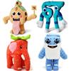 Dlishka Steal A Brainrot - Simpatico peluche italiano Tralalero Shark di peluche, divertente regalo per i fan, morbido peluche perfetto per la decorazione e la collezione (4 pezzi)