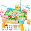 Nukdey Gioco Pesca Bambini con 35 Pesciolini e 8 Canna da Pesca, Musicale Gioco Pesca Pesci, Montessori Giochi Educativo Interattivi Regalo per Ragazzo Ragazza 3 4 5 6 Anni