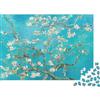 JWNDFKPVXZGL Fiori di Mandorlo Sfondo Blu Puzzle 1000 Pezzi Puzzle per Adulti Relax Carta Decorazione Regalo 38x26cm/1000pcs