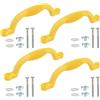 YiliYa 4 Pezzi Maniglia di Sicurezza per Parco Giochi,Maniglie per Telaio per Arrampicata per Bambini Maniglie Antiscivolo Sicurezza Maniglie in Plastica(Giallo)