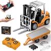 LTFIOON Mini Gru Telecomandata, 1:64 Gru RC con App e Telecomando 2,4 GHz, Mini Gru Cingolata con Braccio Telescopico - Gru Giocattolo per Bambini da 3 4 5 6 7 anni