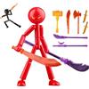 Generico Set Di Action Figure Da Collezione Con 7 Armi, Nuova Figura in Stop Motion 2026, Action Figure Snodabili, Bambola Meccanica A Figura Intera, Divertente Decorazione Da Scrivania (#D)