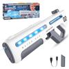 WIWOLER Pistola ad Acqua Elettrica, Water Gun con Aspirazione Automatica 190ml e Luci LED per Attività Estive all'Aperto, Pistola ad Acqua Regalo Durevole per Bambini e Adulti Famiglia (Bianco)